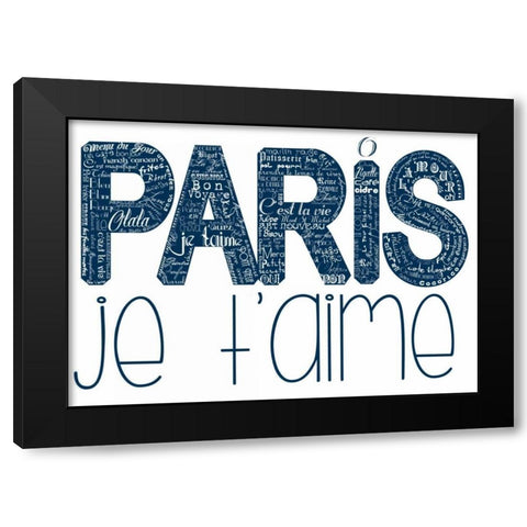 As The French Say-Blue Paris Black Modern Wood Framed Art Print by De Lauzun, Marion