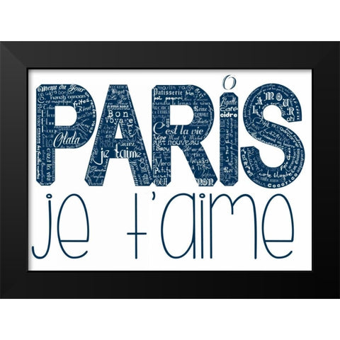 As The French Say-Blue Paris Black Modern Wood Framed Art Print by De Lauzun, Marion