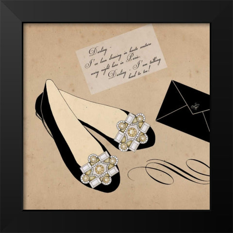 Hello Darling 2 Black Modern Wood Framed Art Print by Allen, Elizabeth