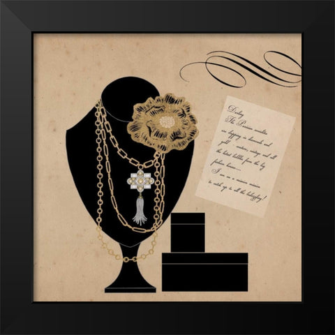 Hello Darling 4 Black Modern Wood Framed Art Print by Allen, Elizabeth