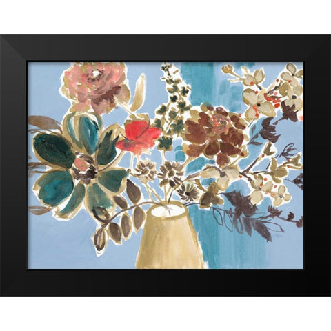 Lulus Bouquet Black Modern Wood Framed Art Print by Sandland, Colleen