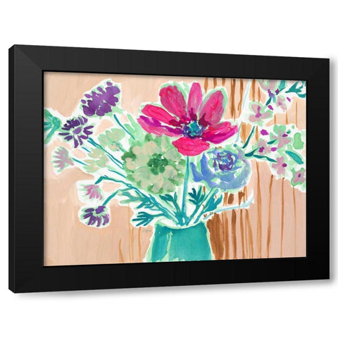 Bellas Bouquet Black Modern Wood Framed Art Print by Sandland, Colleen