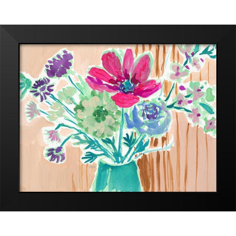 Bellas Bouquet Black Modern Wood Framed Art Print by Sandland, Colleen