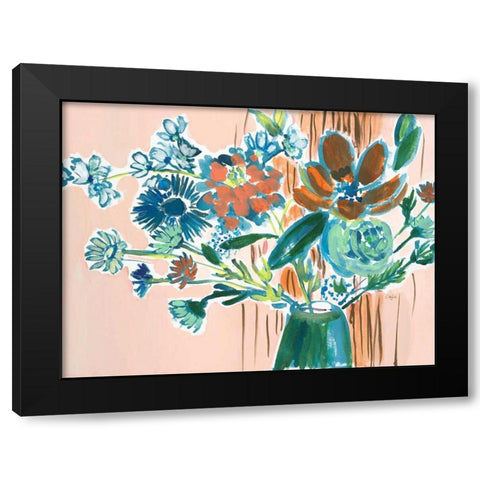 Pennys Bouquet Black Modern Wood Framed Art Print by Sandland, Colleen