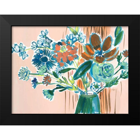 Pennys Bouquet Black Modern Wood Framed Art Print by Sandland, Colleen