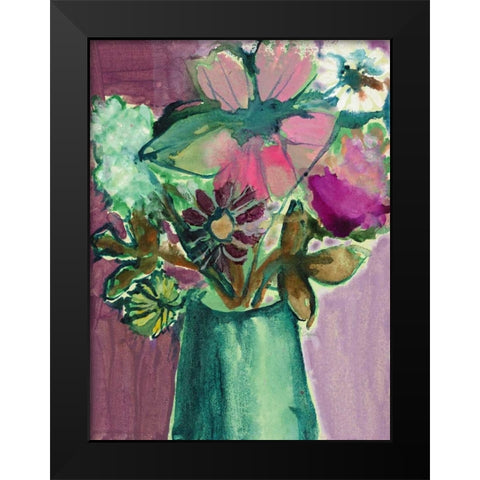 Charlottes Garden, Still Life 1 Black Modern Wood Framed Art Print by Sandland, Colleen