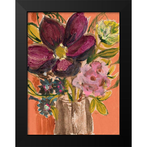 Charlottes Garden, Still Life 2 Black Modern Wood Framed Art Print by Sandland, Colleen