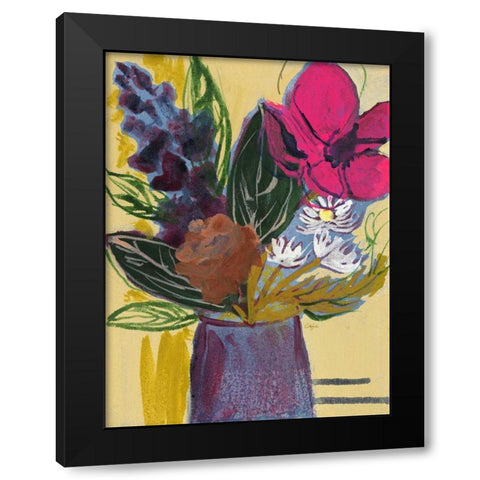 Charlottes Garden, Still Life 3 Black Modern Wood Framed Art Print by Sandland, Colleen