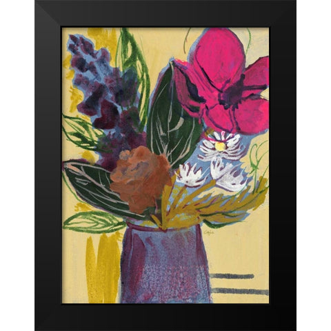 Charlottes Garden, Still Life 3 Black Modern Wood Framed Art Print by Sandland, Colleen
