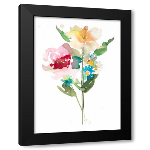 So Cheerful 1 Black Modern Wood Framed Art Print with Double Matting by Sandland, Colleen