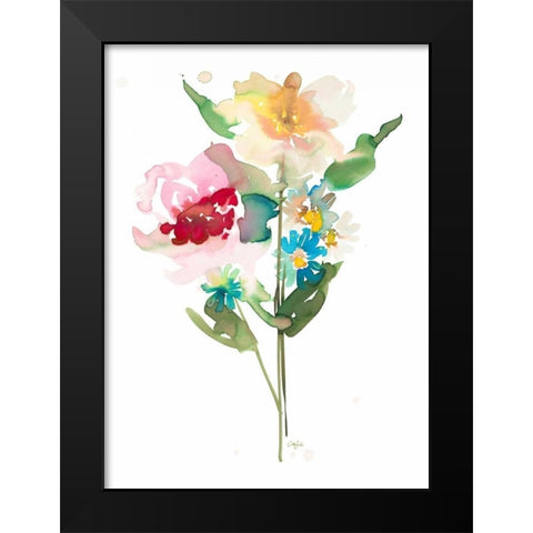 So Cheerful 1 Black Modern Wood Framed Art Print by Sandland, Colleen