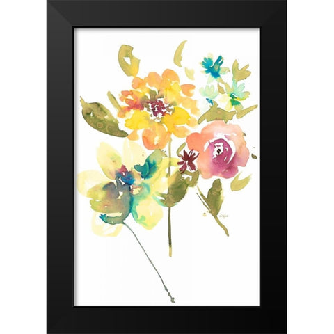 So Cheerful 2 Black Modern Wood Framed Art Print by Sandland, Colleen