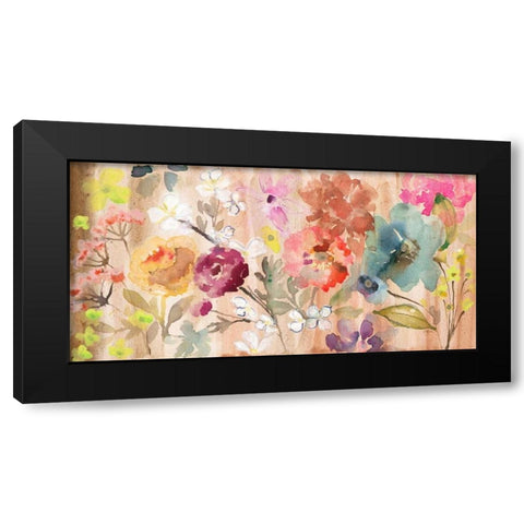 Awash in FLowers Black Modern Wood Framed Art Print with Double Matting by Sandland, Colleen