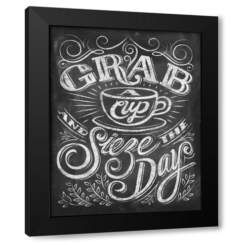 Wise Coffee 2 Black Modern Wood Framed Art Print with Double Matting by Taylor, Dorothea