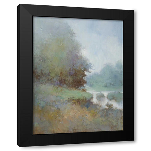 Misty Morning Fog Black Modern Wood Framed Art Print by Zhang, Jan