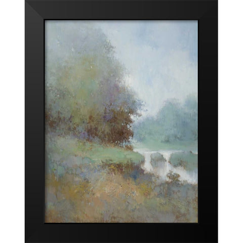 Misty Morning Fog Black Modern Wood Framed Art Print by Zhang, Jan