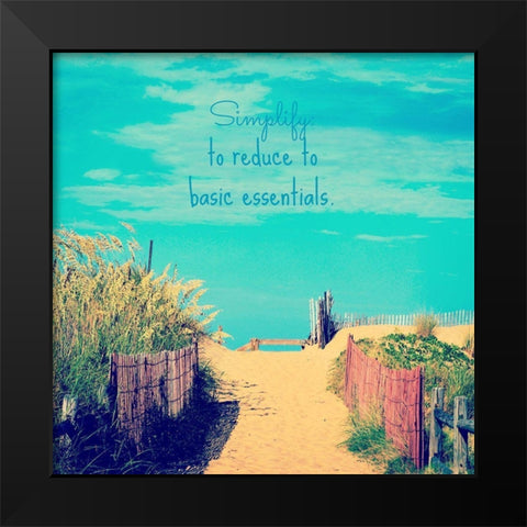 Simplify Black Modern Wood Framed Art Print by Dickinson, Robin