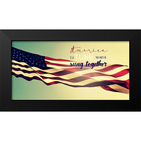 America Together Black Modern Wood Framed Art Print by Dickinson, Robin