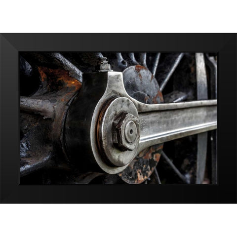Industrial Track 1 Black Modern Wood Framed Art Print by Mark Spowart Photography