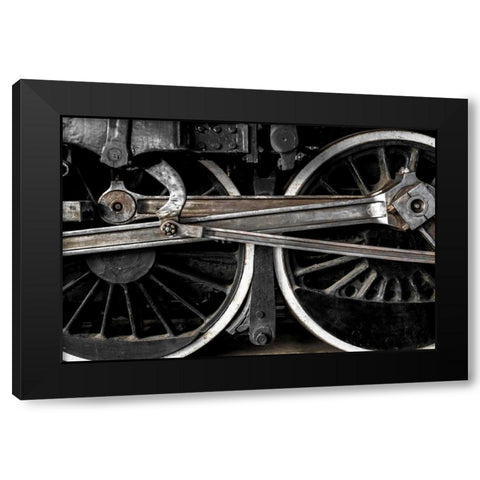 Industrial Track 2 Black Modern Wood Framed Art Print by Mark Spowart Photography