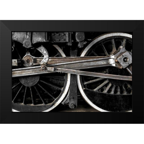 Industrial Track 2 Black Modern Wood Framed Art Print by Mark Spowart Photography