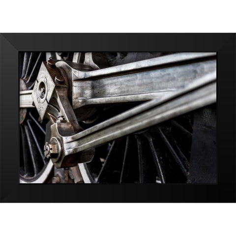 Industrial Track 3 Black Modern Wood Framed Art Print by Mark Spowart Photography