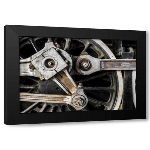 Industrial Track 4 Black Modern Wood Framed Art Print with Double Matting by Mark Spowart Photography