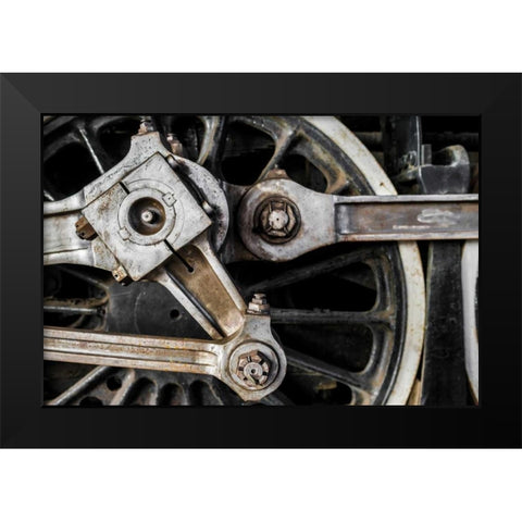 Industrial Track 4 Black Modern Wood Framed Art Print by Mark Spowart Photography