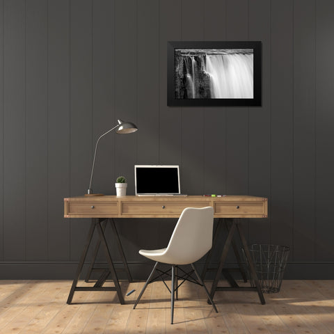 Falling Waters Black Modern Wood Framed Art Print by Mark Spowart Photography