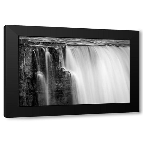 Falling Waters Black Modern Wood Framed Art Print by Mark Spowart Photography
