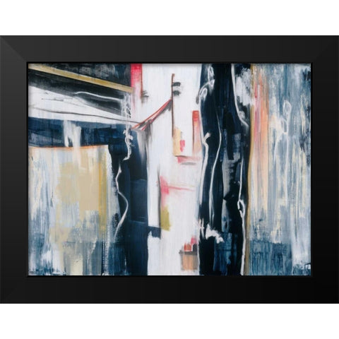 Liniar Revival 1 Black Modern Wood Framed Art Print by Aubrey