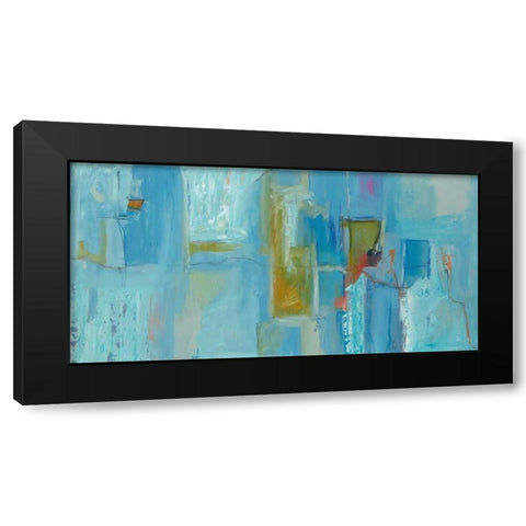 Morning Commute Black Modern Wood Framed Art Print by Aubrey