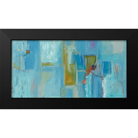 Morning Commute Black Modern Wood Framed Art Print by Aubrey