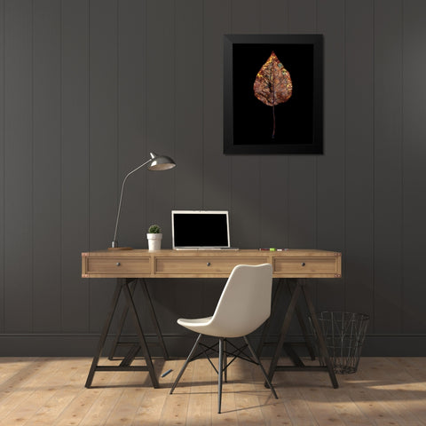 Rustic Leaf 4 Black Modern Wood Framed Art Print by Bookbinder, David