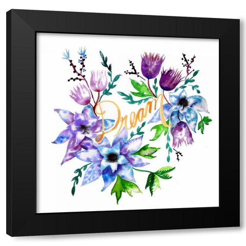 Dream, Enchanted Garden Black Modern Wood Framed Art Print with Double Matting by Esther Bley Designs