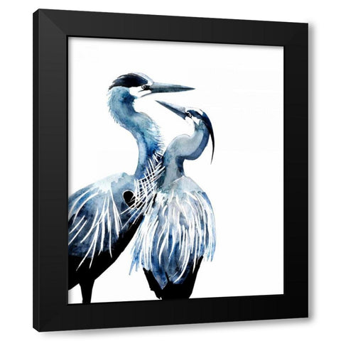 Coastal Dance Black Modern Wood Framed Art Print with Double Matting by Smith, Crystal