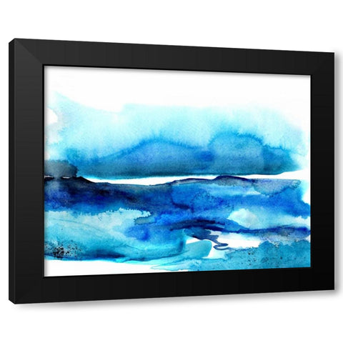Indigo Tidal Pool Black Modern Wood Framed Art Print by Smith, Crystal