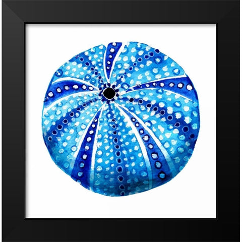 Sea Blue Urchin Black Modern Wood Framed Art Print by Smith, Crystal