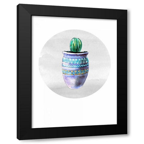 Mojave Cactus 1 Black Modern Wood Framed Art Print with Double Matting by Smith, Crystal