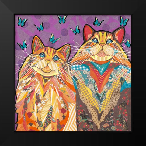 Mezmerized Black Modern Wood Framed Art Print by Paper Pictures By Laura