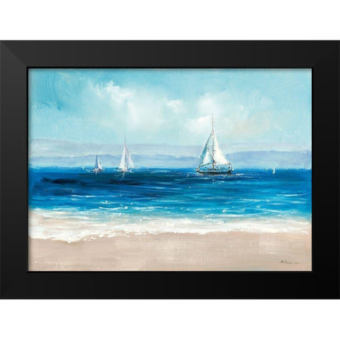 Sailing By Black Modern Wood Framed Art Print by Key