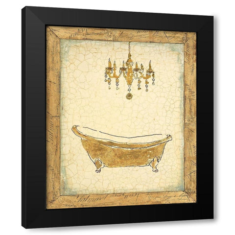 Golden Relaxation Black Modern Wood Framed Art Print with Double Matting by Studio