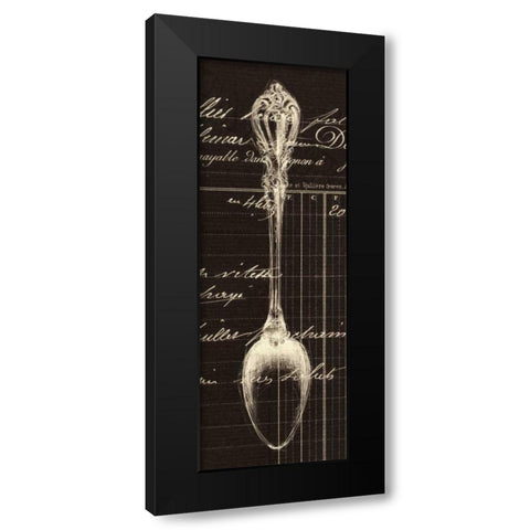 Spoon Document Black Modern Wood Framed Art Print by Z Studio