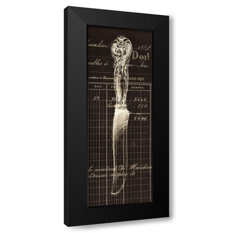Knife Document Black Modern Wood Framed Art Print by Z Studio