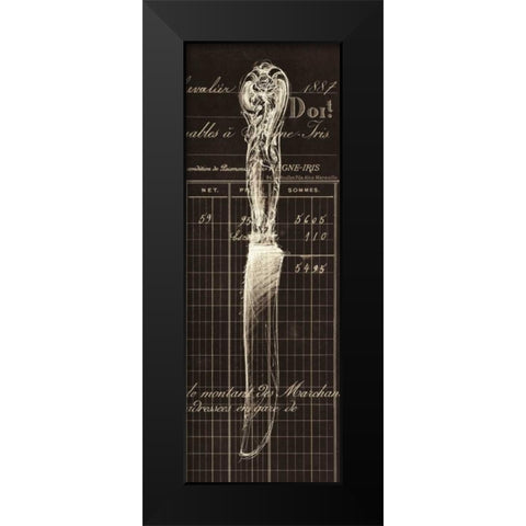 Knife Document Black Modern Wood Framed Art Print by Z Studio