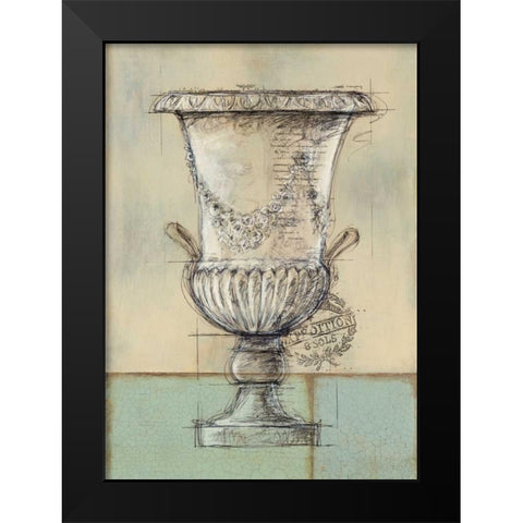 Abstract Urn 2 Black Modern Wood Framed Art Print by Z Studio
