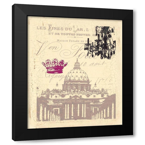 WORLD TOUR MONARCHY Black Modern Wood Framed Art Print with Double Matting by Z Studio