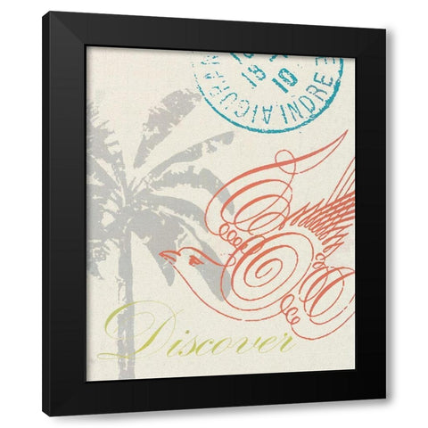 DISCOVER NATURE Black Modern Wood Framed Art Print with Double Matting by Z Studio