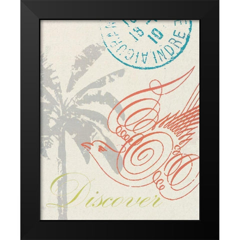 DISCOVER NATURE Black Modern Wood Framed Art Print by Z Studio