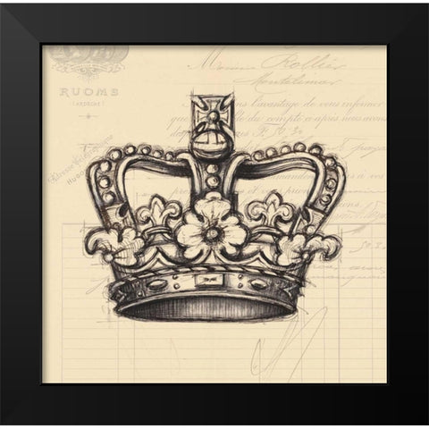 Documented Royalty Black Modern Wood Framed Art Print by Z Studio
